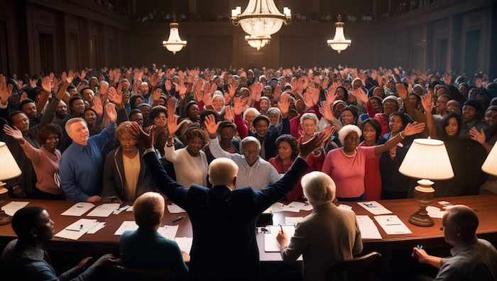 People Raising Hands